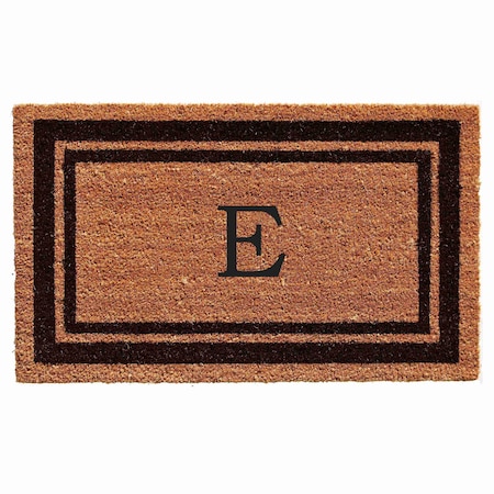 Calloway Mills Black Border 30 x 48 Monogram Door Mat Letter E 152963048E